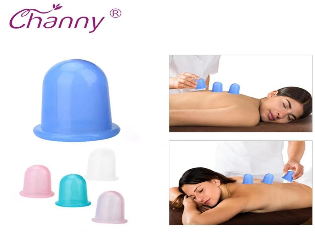 1pc Vacuum Silicone Cupping Body Massager Anti Cellulite Vacuum Cans Silicone Suction Cupping Cups Back Neck Body Massage Helper S2564788