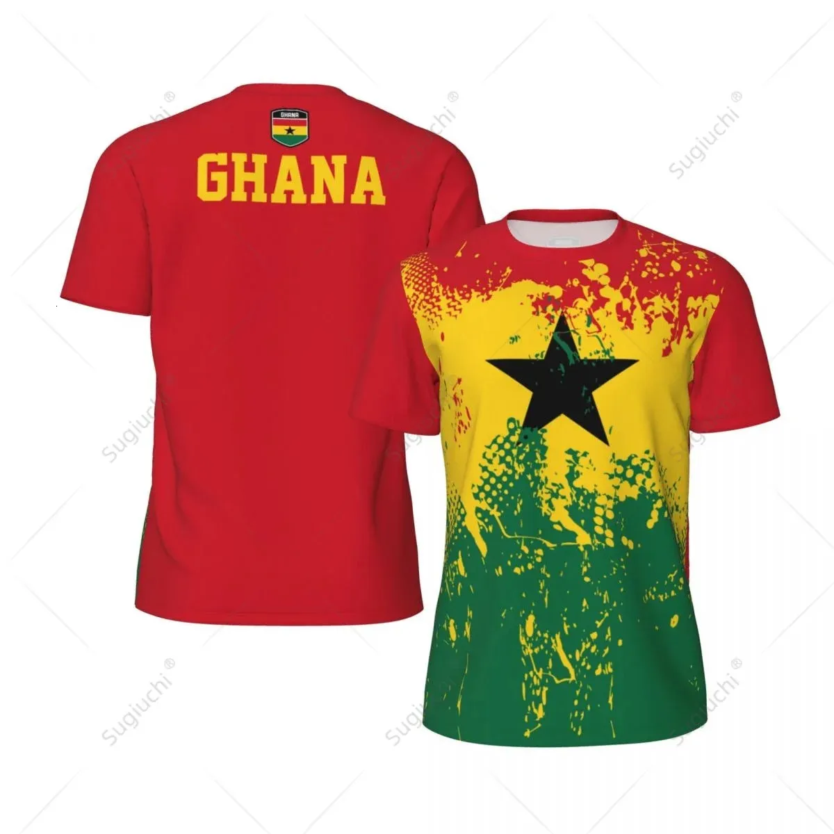 Exclusive design Ghana Flag Grain 3D Printed Men For Running Bike Soccer Tennis Fitness Sports jersey Mesh Fans Short T-shirt 240426