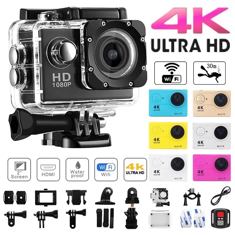 Caméra d'action Ultra HD 4K d'origine 1080p30FP