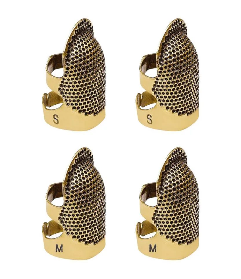 Coppers Brass Sewing Thimble Finger Protector Metal Shield Protector Pin Needingwork Quilt Stitch Craft Sewing Accessories OOD566182059