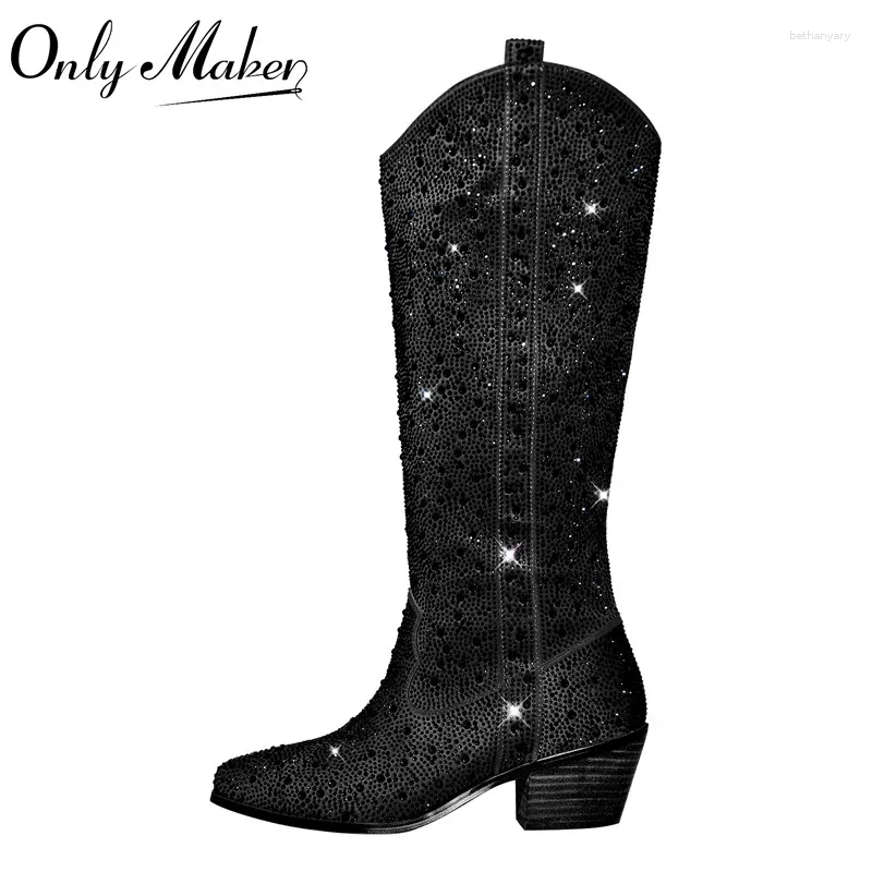 Boots OnlyMaker Mulheres apontadas de ponta -do -mesmo