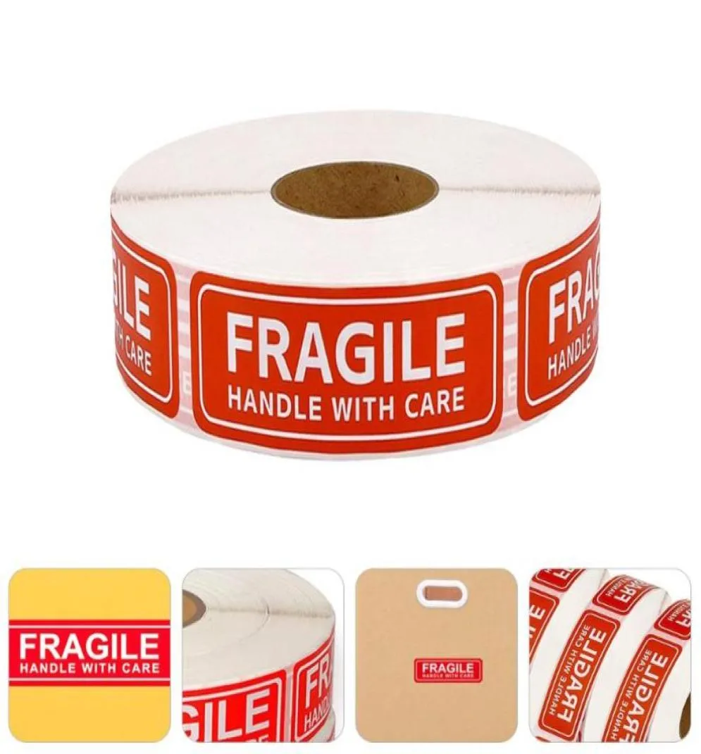 Autocollants muraux 150pcs Paper Fragile Emballage Avertissement Red H102302221