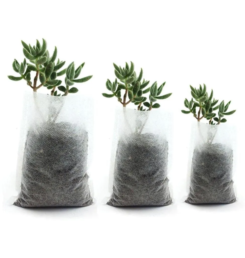 400Pcs Mixed Biodegradable Plant Nonwoven Nursery Pots Plant Grow Bags Fabric Seedling Pots EcoFriendly Aeration Planting Bags7933274