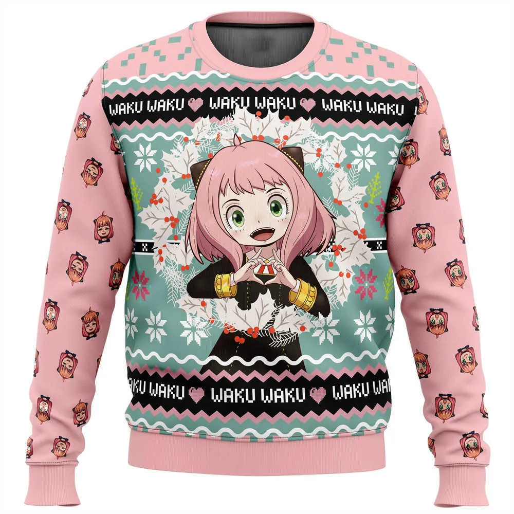 Christmas Anime Ahegao Womens Custom Christmas Sweaters Santa Claus Pullover For Mens 3D Sweatshirt And Top Autumn Winter Clothing Novelty Gift 2023 Collection H241007 From Winem 13.48 DHgate.Com