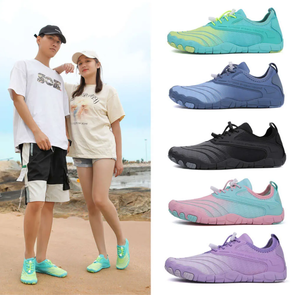 Chaussures d'eau extérieure River Chaussures Trace Hommes et femmes Chaussures de plage respirantes natation chaussures vitesse interférence eau chaussures femme Fiq doigts chaussures