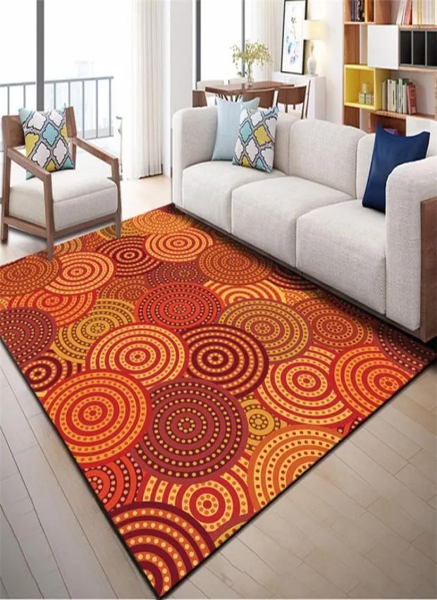 Moderne Einfachheit Teppich Geometrisch bedrucktes Retro -Rechteck -Sofa Teppich Schlafzimmer Bett DIY Tapete 28 8wn4 K29958357