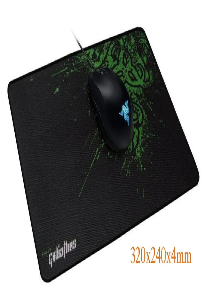 Razer Mouse Pads 320x240x4MMロックエッジゲームパッドゲーマーゲームアニメマウスパッド小売パッケージ用マット速度バージョン7274393