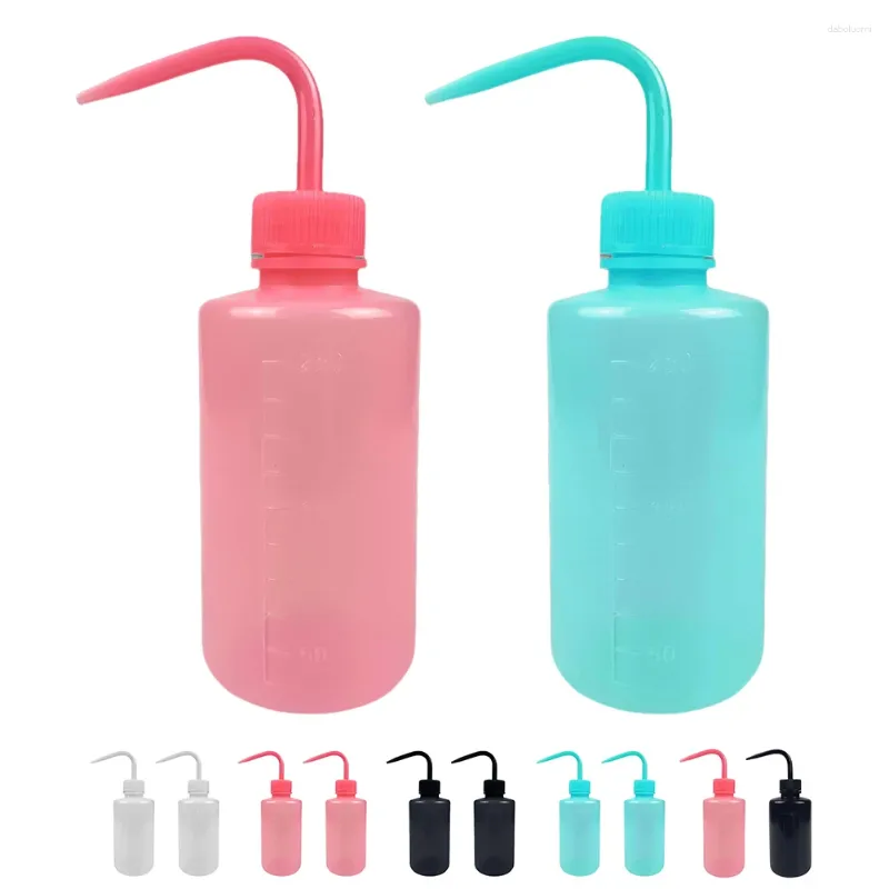 Storage Bottles 2Pcs Safety Wash Bottle Portable 250ml Narrow Mouth Long Tube Watering Can Lightweight For Tattoo Chemistry Industry
