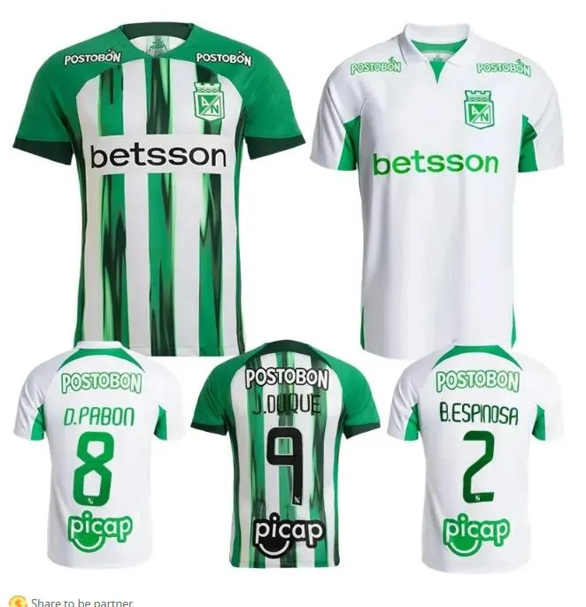 2024 2025 Nacional Soccer Jerseys D.PABON SIERRA CEPPELINI MEJIA ARIAS ANGULO MANTILLA DUQUE J.DUQUE Atletico 24 25 home away football shirt