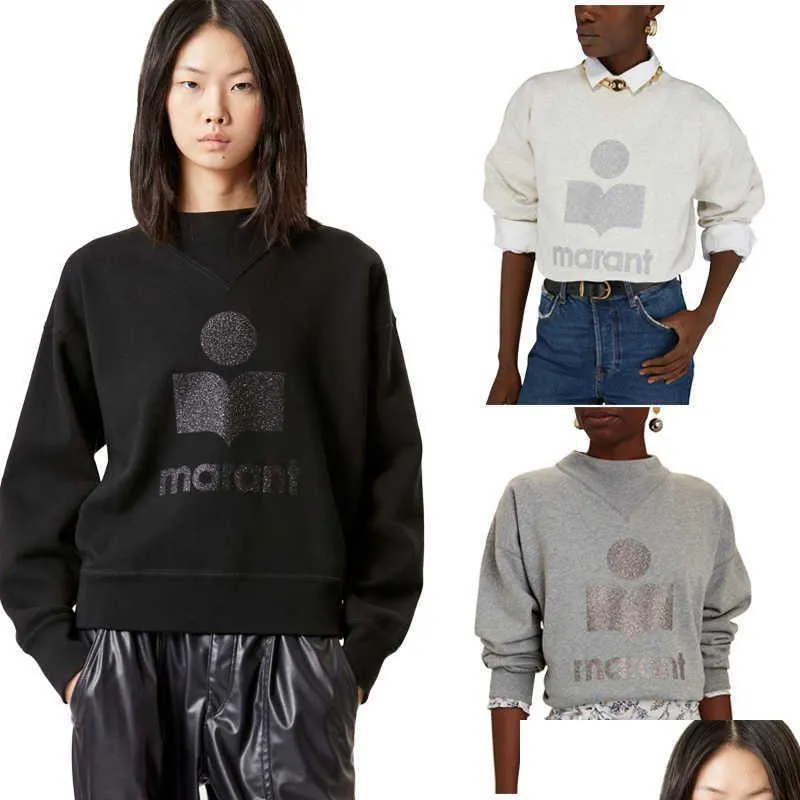 Dames hoodies sweatshirts 2023SS isabel marant ontwerper sweatshirt mode hoodie klassieke letters-ingedrukte Terry Cotton Sweater vrouwen c otvq2