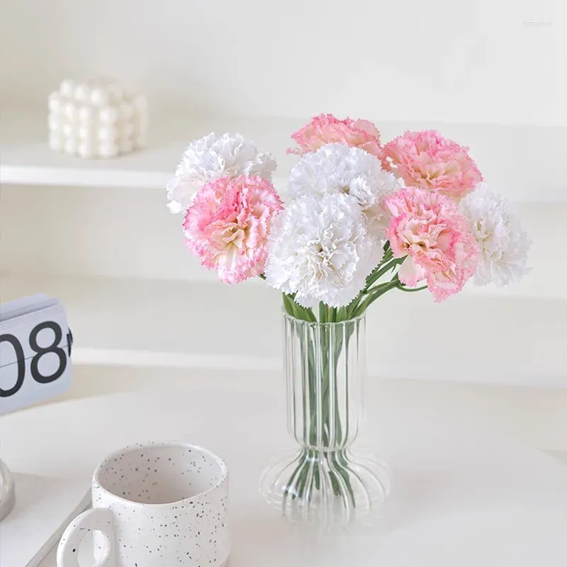 Vases vase à fleurs transparentes pour la pièce centrale de décoration de mariage en verre rose rose ornements de bureau nordique