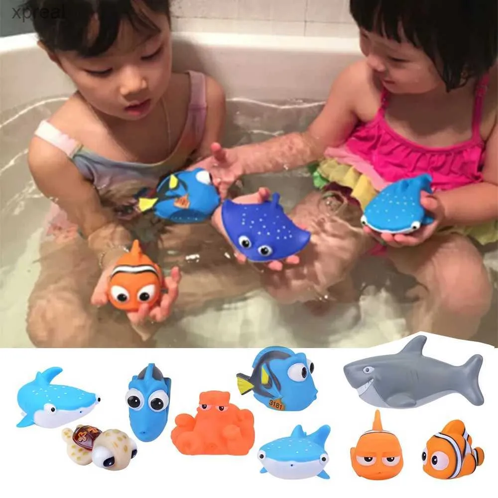 Bath Toys Ocean Animal Decoration Abonnerie jouet mignon Nemo Shark Bat Bat Dolly Fish Scuba Diving Swimming Splandelingwx