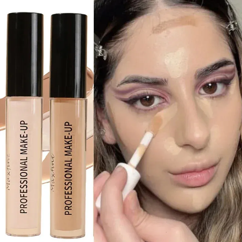 Hög täckning concealer korrigerare anti Dark Circle Freckle Waterproof Foundation Highlighter Pen for Face Makeup Base Cosmetic 240425