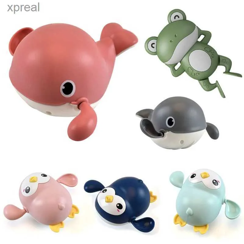 Jouets de bain baby shower jouet animal mignon cartoon baleine pingouin classique bébé eau jouet bébé chain de natation