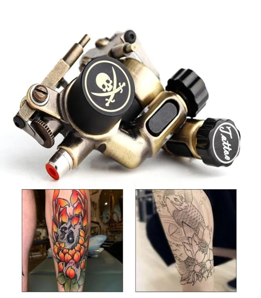 1 PPCS Máquina de tatuaje giratorio con interfaz RCA Máquina de motor de aleación de aluminio para el sombreador y la herramienta de maquillaje de arte corporal de la alerta9612186