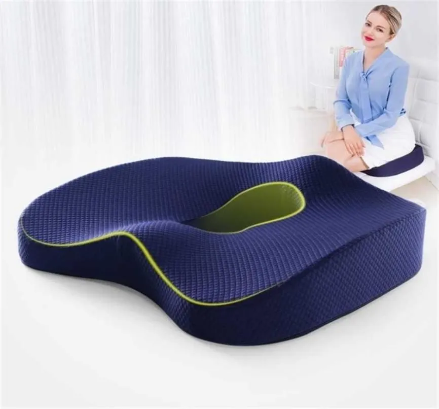 Cuscino sedile in memory foam cuscino ortopedico cuscino sedia da ufficio cuscino sedile sedia a sedie a rotelle per sedie per sede al sedile di vertebre 211028497531