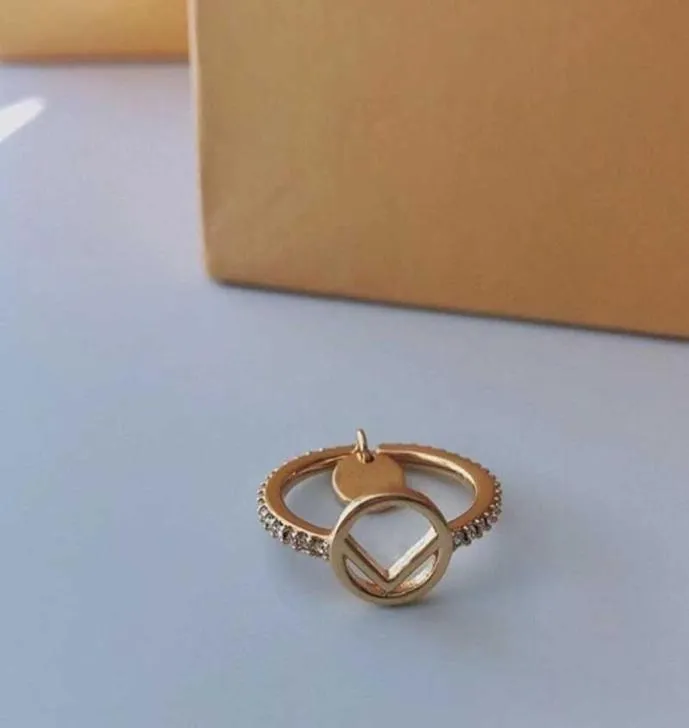 Fashion Designer Pear Rings For Women Luxurys Designers Letter F Rings Fashion Jewelry For Lovers Couple Ring For Wedding Gift D217696955