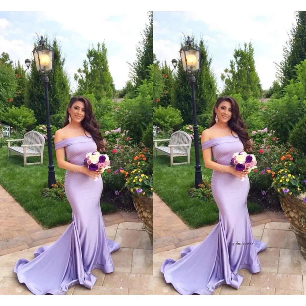 Vestidos De Dama De Honor En Color Morado, Vestido De Novia De Sirena Con  Hombros Descubiertos, Elegantes Vestidos Formales De Cola Larga Para Fiesta  De Boda, Dama De Honor De 139,36 € | DHgate, image size:1000x1000