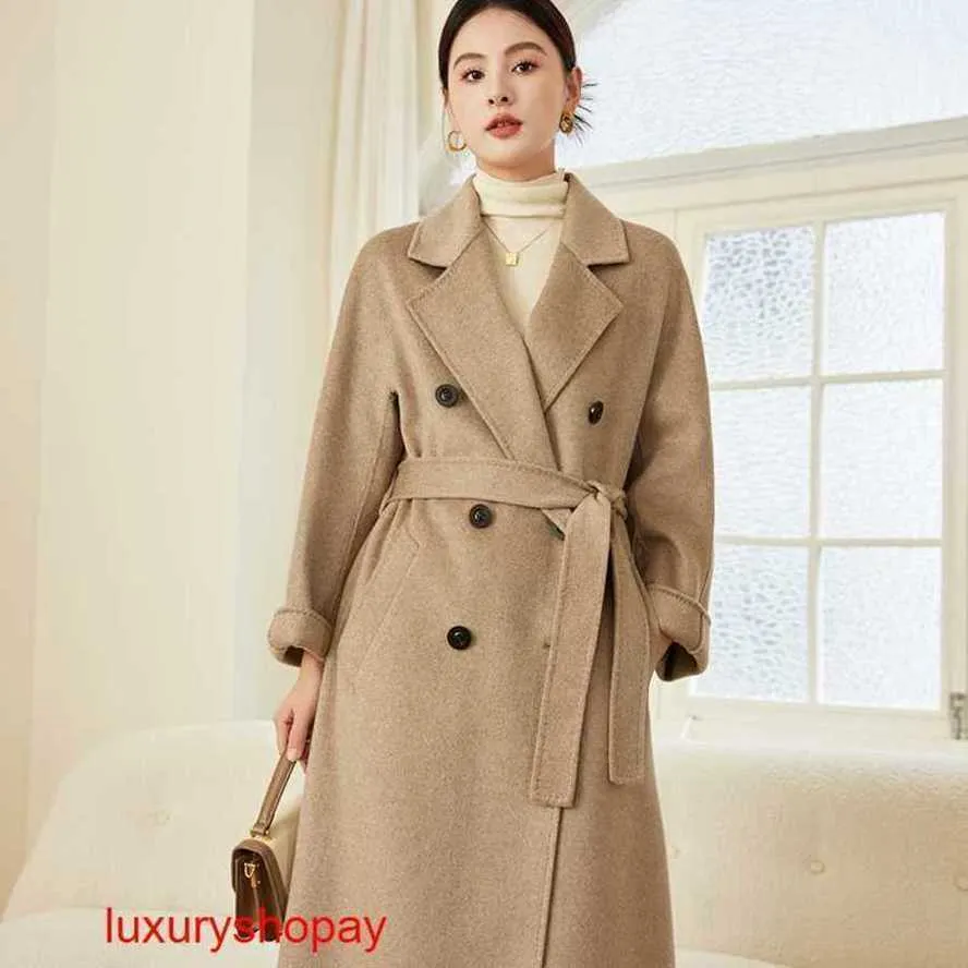 Maxmaras Womens Cashmere Coat MAX801 Classic Style dwustronny 23 Autumnwinter Długie piersi wełniane rjah