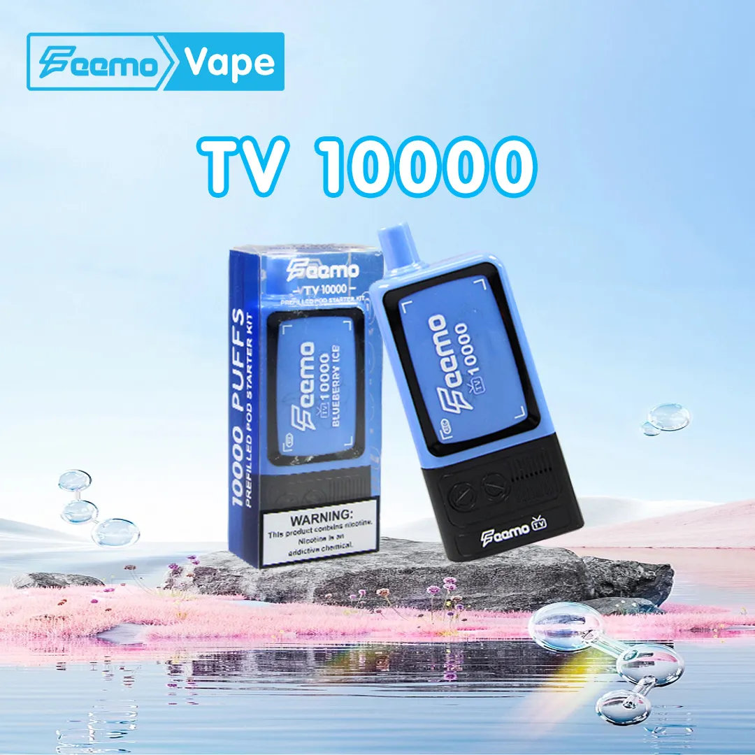 Europejska magazyn feemo king 10000 dmuchy jednorazowe vapes Zestaw urządzenia e papieros Vaper 20ml 10K Puff Mesh Cewka powietrza Control Electronic Cig 10 Smaki w magazynie