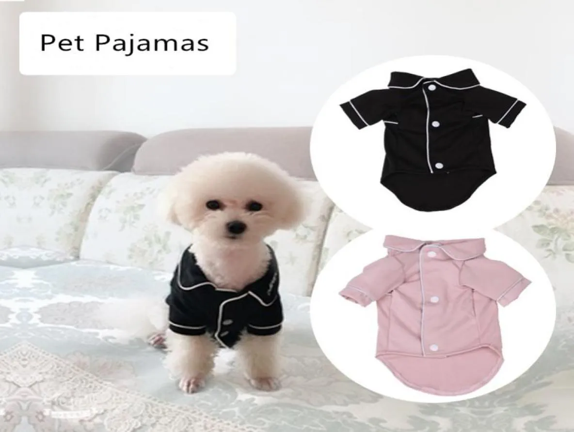 Vêtements de chien Cabille pour animaux de compagnie Pyjamas Black Rose Black Puppy Vêtements Poodle Bichon Vêtements en peluche Cotton Boy Bulldog1957273