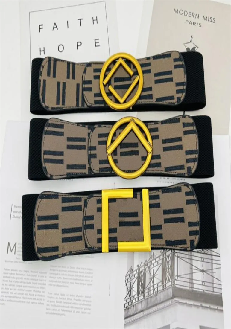 Cintura di moda Donne Designer Weaband Lettera di marca Cinture larghe per abiti da donna Accessori elastici cintura di alta qualità PU Le8064406