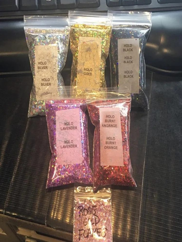 50g in 1 bag Custom Chunky Holographic Glitter Mix Bundle Loose Glitter Cosmetic 25 colors Chunky Holographic GlitterG8910799