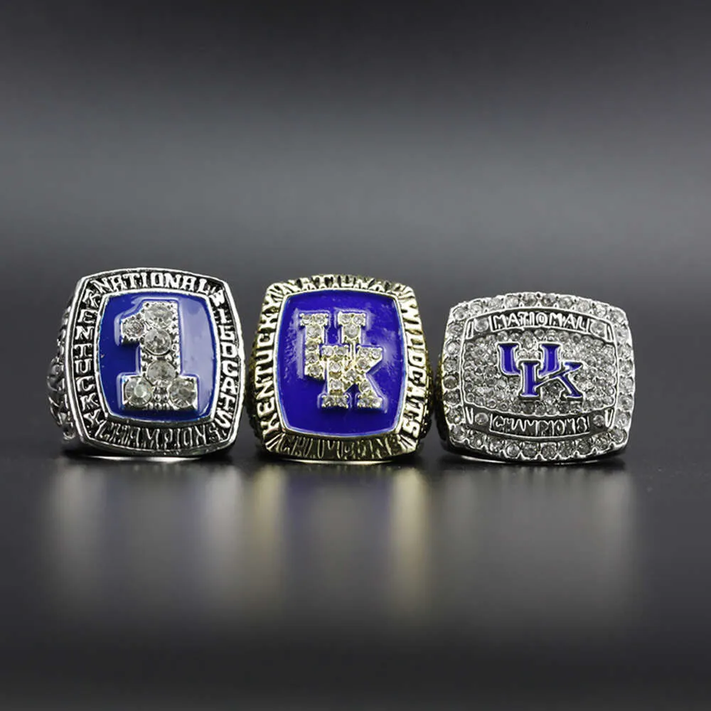 Band Rings 1996 1998 2012 NCAA Kentucky Wildcat Ring University Ring 3 Set UK Champion Rings