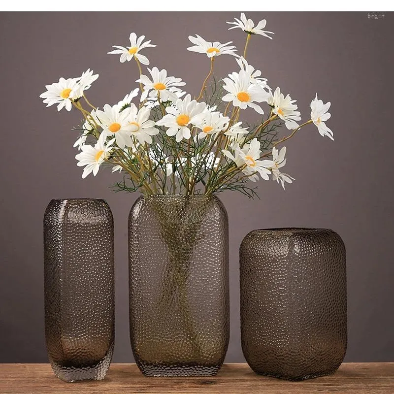 Vases Simple Transparent Glass Hydroponic Vase Home Decoration Modern Living Room Dining Table Arrangement de fleurs Accessoires