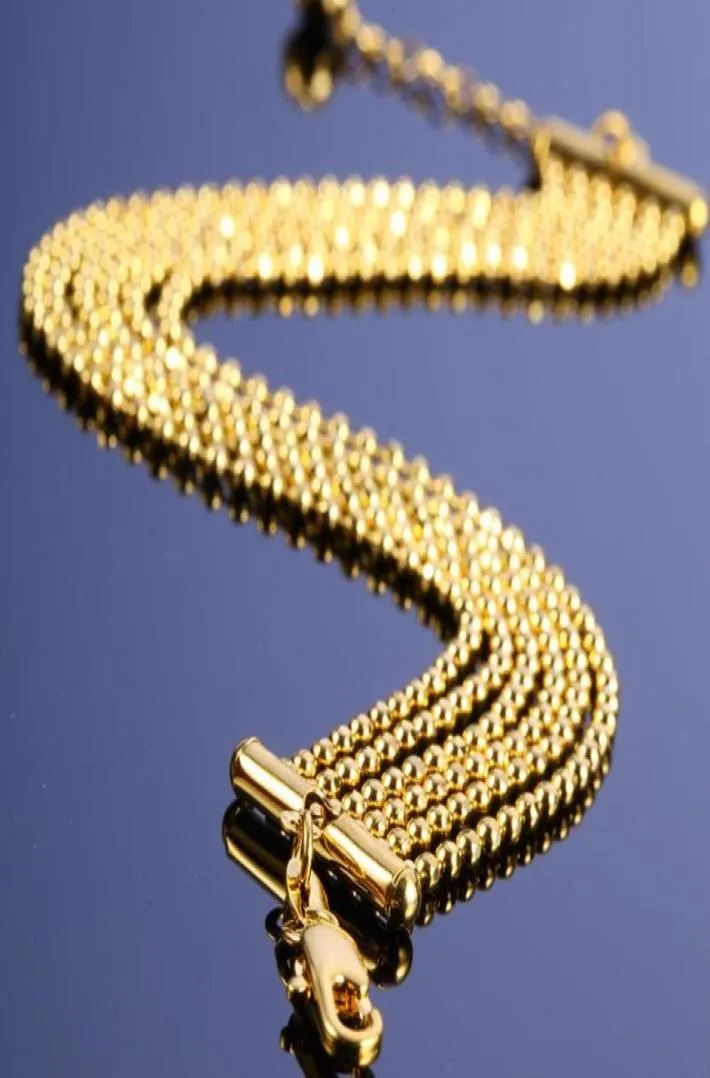 Moda 18K Gold Cuban Charm Bracelets 5 linii dla męskich i kobiet miłośnicy prezent biżuteria Hiphop Top Quality Link Chain39931015543293