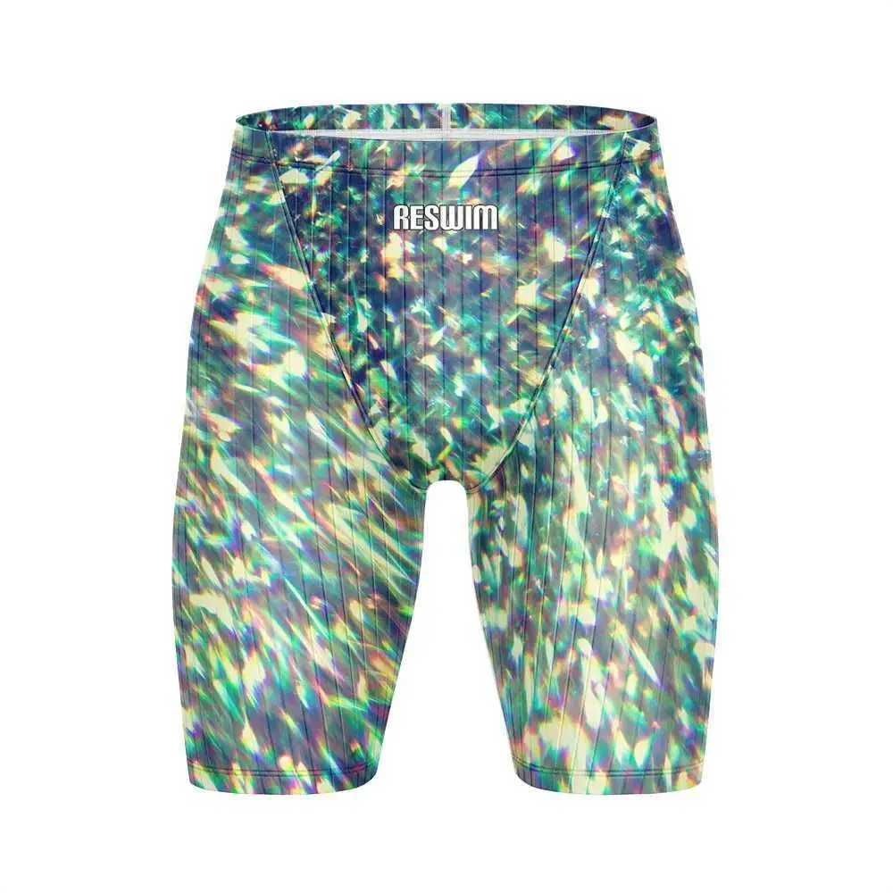 Swimwear voor heren Zomerheren Zwemmen Interferentie Machine Swimpak Sport Training Strakke shorts Nieuwe strandduiken Surfbroek Snel drogen Q240429