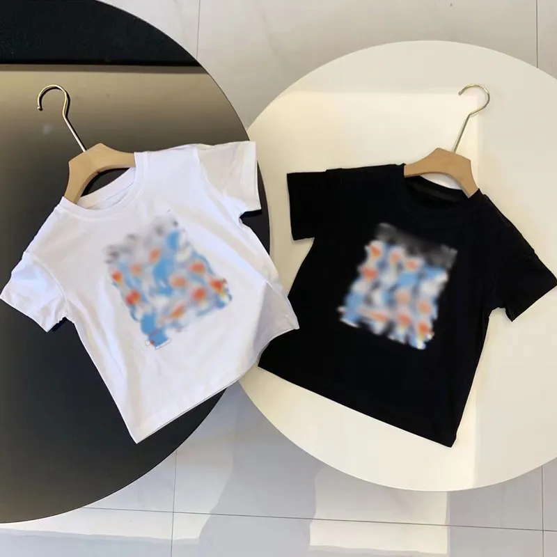 T-shirt à manches courtes imprimées européennes et britanniques Top T-shirt Version coréenne pour hommes et femmes enfants et enfants Top Tendance pour bébé et étudiant
