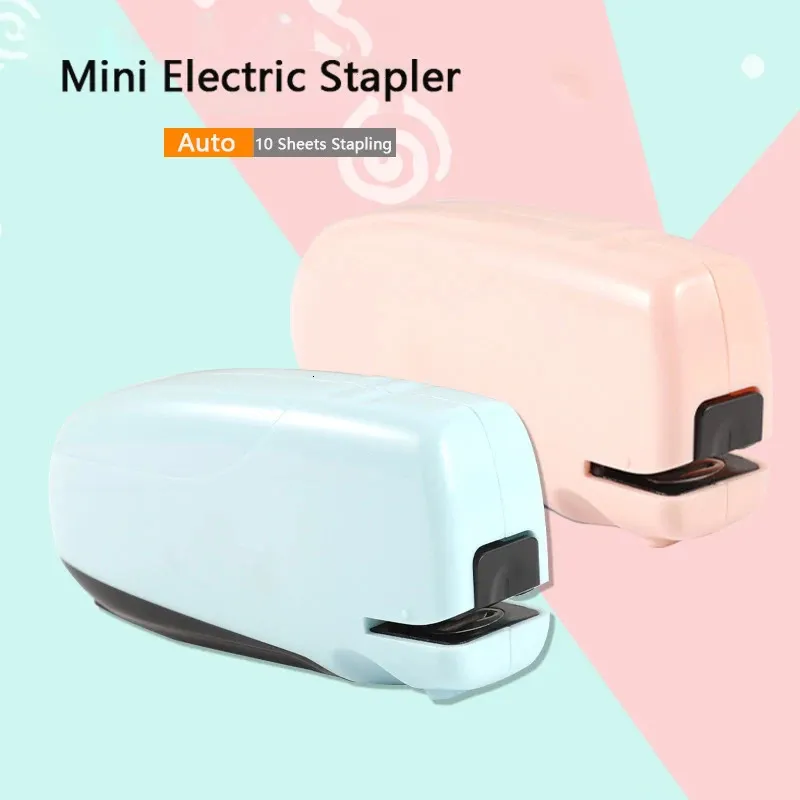 Portable Mini Electric Steapler voor schoolkantoor Home Student Electric Stapler Stationery Auto Oplaadbaar 24/6 Staple 240417