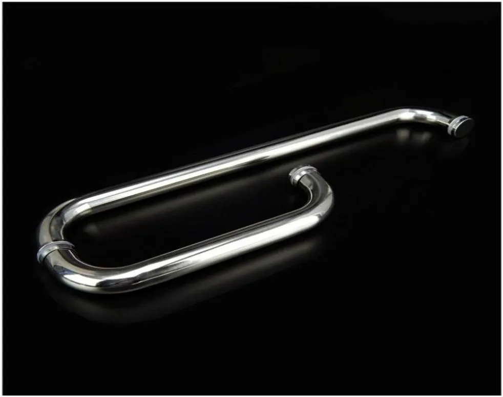 Stainless Steel Brushed Shower Door Handle Glass Knob Handrail Bathroom Hardware Diameter 25mm Lenght 225*425mm Handles & s6226137