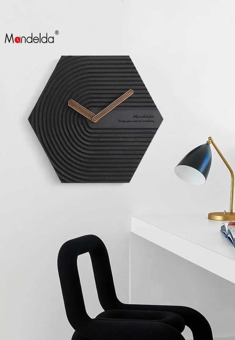Wohnzimmer Schlafzimmer Wanduhr Stummes modernes Design Geralt kreative Kunst Nordic Reloj Mural Home BL50WC Uhren1566742