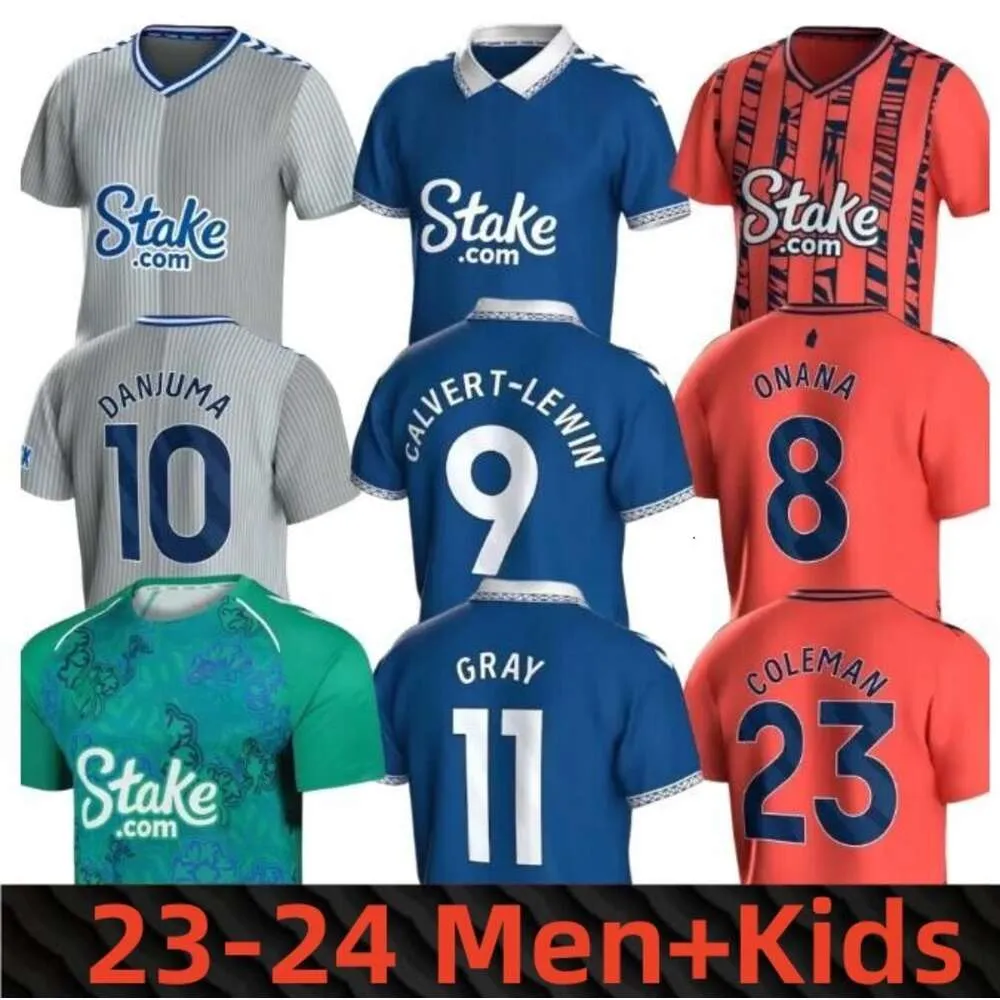 23 24 fãs Everton Onana Soccer Jersey BETO MCNEIL CAERT-LEWIN GODFREY SHAMROCK LIMED CAMISA EDION MENS Y.CERMITI cinza Doucoure mykolenko Futebol Uniforms Kids Kids Kids Kids Kids Kids