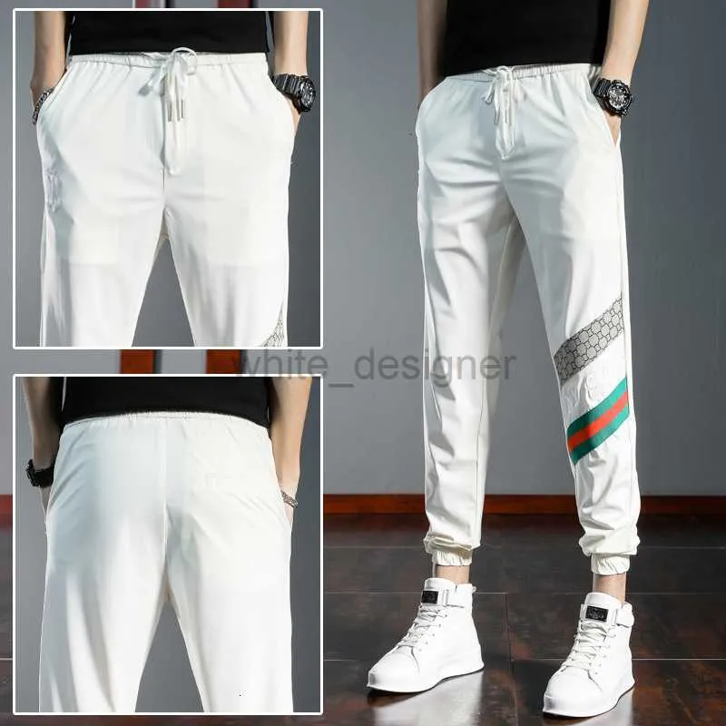 Designer Jeans Mens Summer Thin Ice Silk Casual Pantal