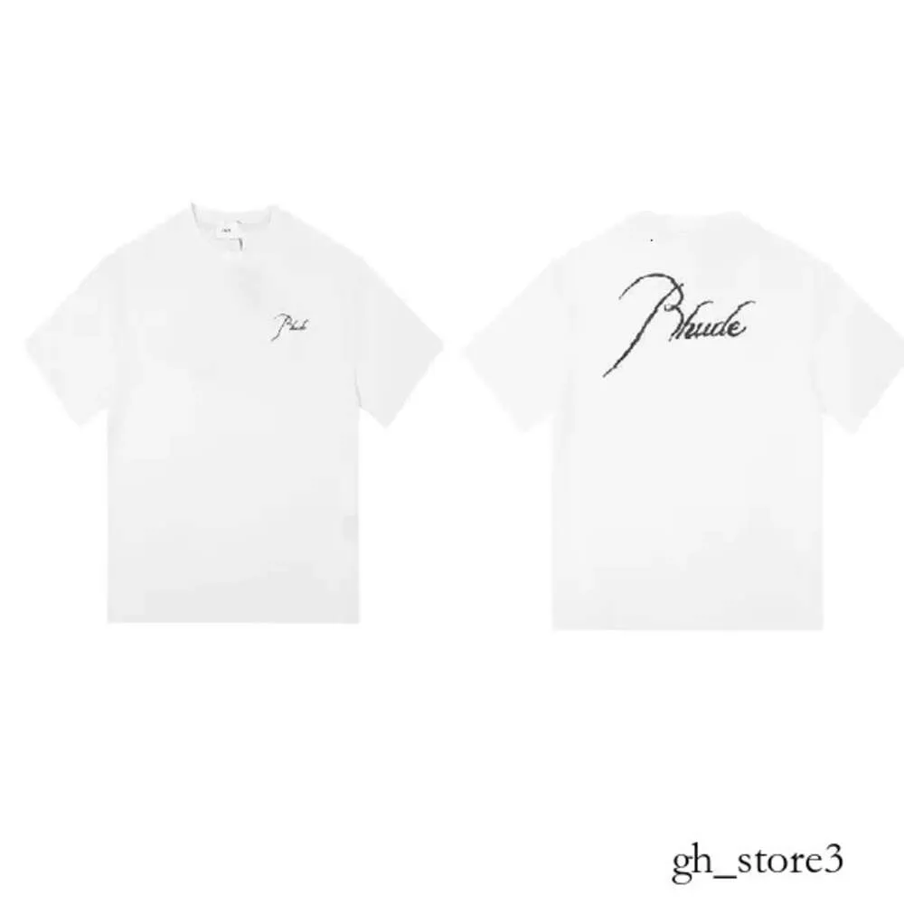 Rhude Shirt Men No1mens Designer T-shirt Rhude T-shirt 2xl Femmes Mens T-shirts Designer Tshirt Print Shirts Fashion Shirts Shirts Casual Rhude High Quality 874