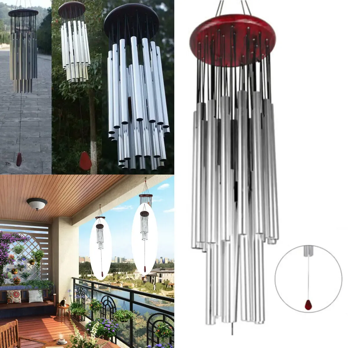 Kapı Zilleri Antik Amazing Grace 27 Tüpler Windchime Şapeli Rüzgar Çanları Kapı Asma Süsleme Rüzgarları Ev Dekorasyon