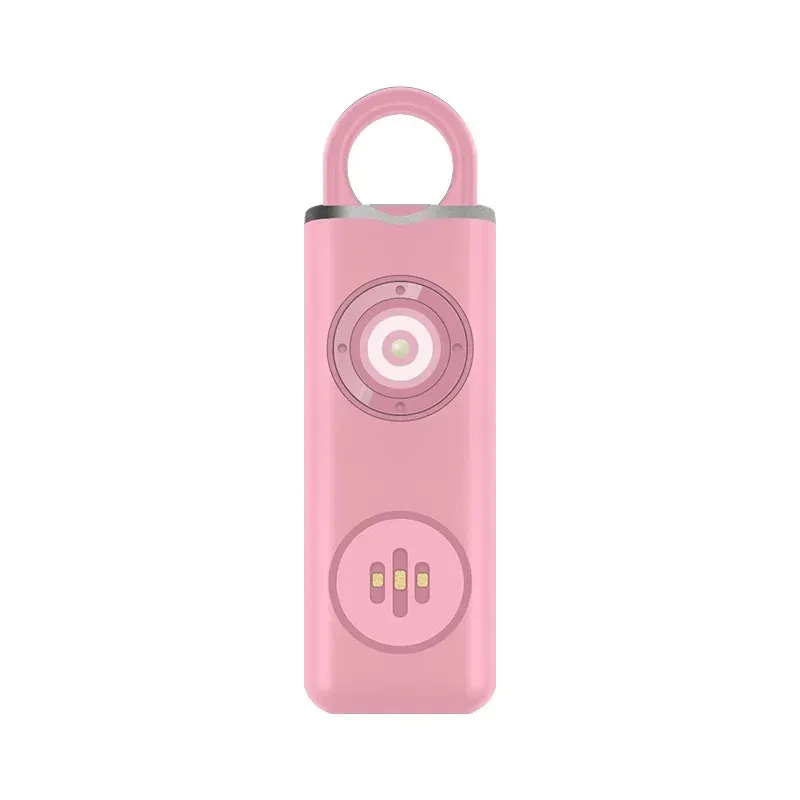 Keychain d'alarme de sécurité personnelle avec des lumières LED Sirène pratique 130 dB Sirène de sécurité d'urgence pour femmes hommes