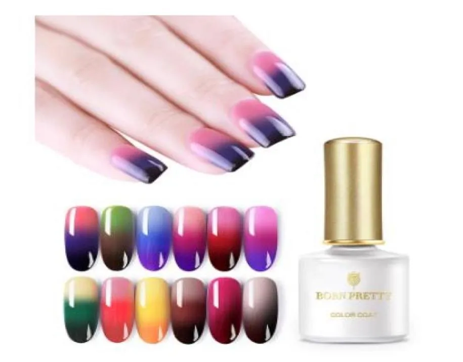 Thermal Shimmer Paznoką Gel Paznoką Glitter 3 Kolory Temperatura Kolor Zmiana żelowa lakier lakieru lakieru zanurzającego 4480256