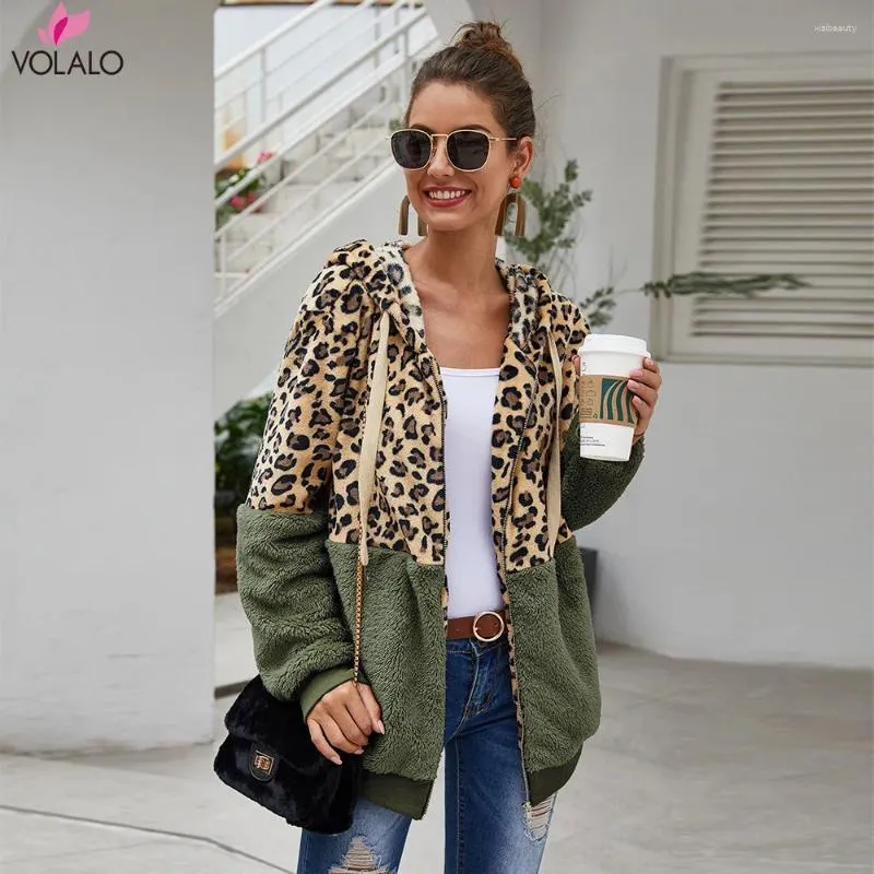 Women's Hoodies Autumn Winter Sweatshirts Women Hooded Leopard Casual Zipper Long Sleeve Hoodie Fashion Top Warm Coat Polerones Mujer