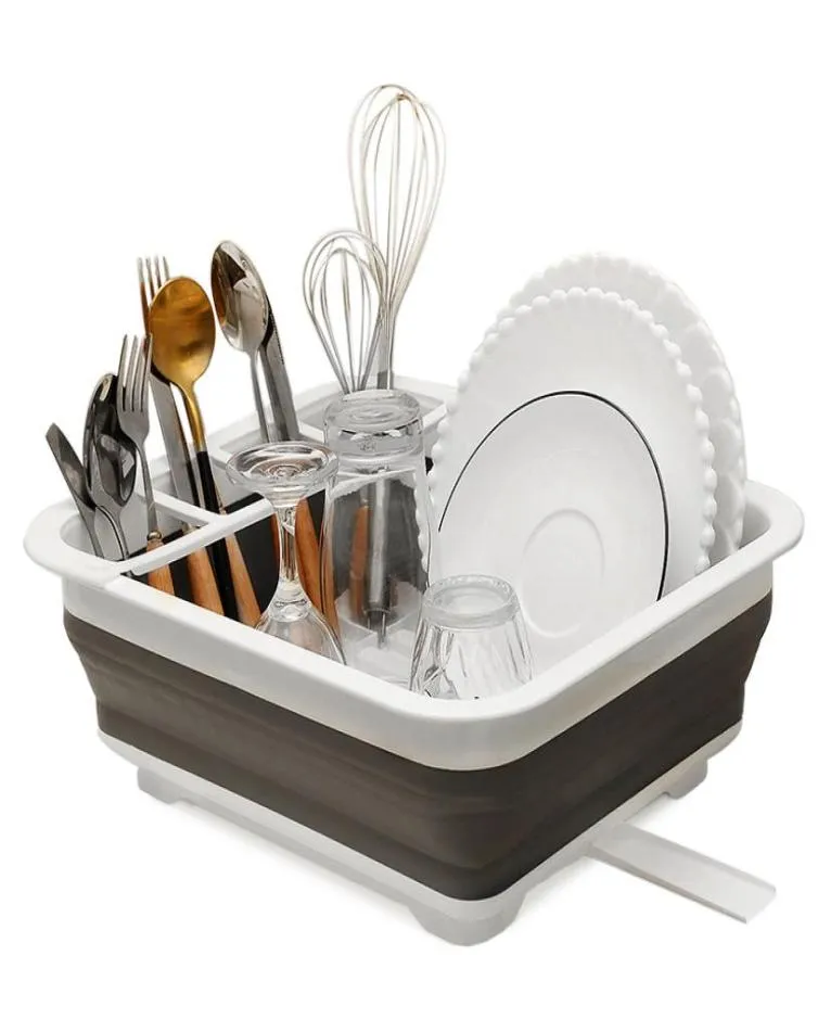 Rack à vaisselle pliable porte-rangement de rangement de rangement de rabaisseur de bol de table