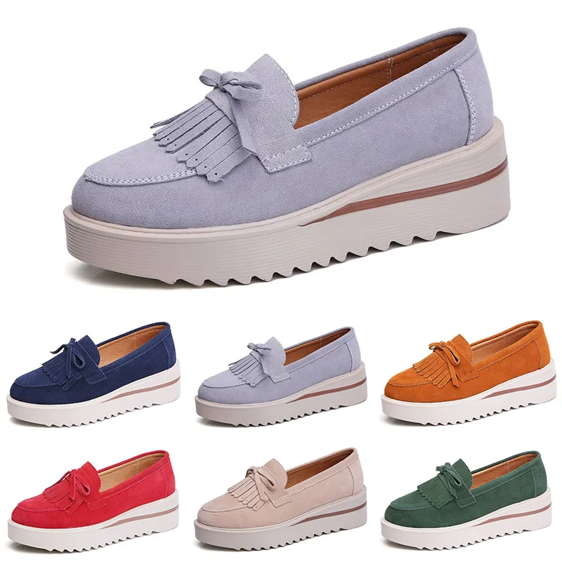 Gai Women Casual Shoes Platforma Platforma poślizgnij się na czarnym brązowym beżu czerwony zielony granatowe fioletowe lekkie Tan Ban Women Treners mody na zewnątrz jogging chodzenie