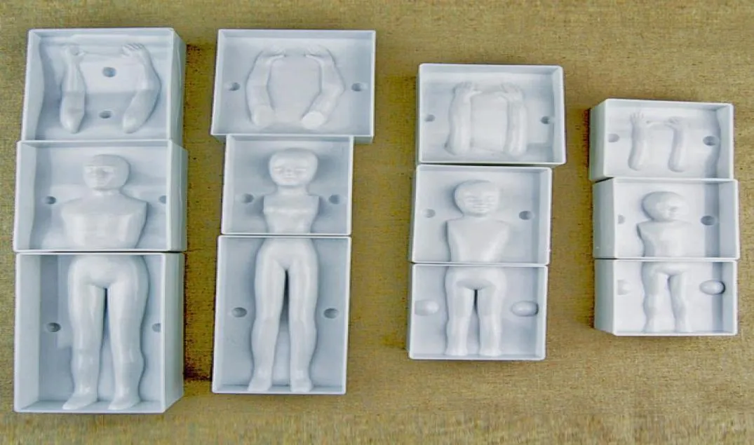 フォンダン3Dピープルケーキフィギュアフィギュアフィギュアファミリーセット男性を作成するための人体装飾金型