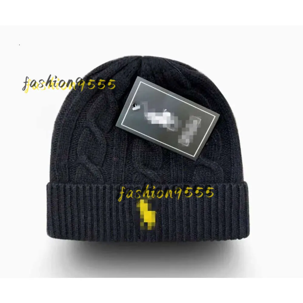 Beanie / Skull Caps 2024 Designer de Luxo Polo Beanie Unissex Gorros de Inverno Chapéu de Malha Homens e Mulheres Chapéus Clássicos Esportes Crânio Caps Senhoras Casuais Ao Ar Livre Quente Cap