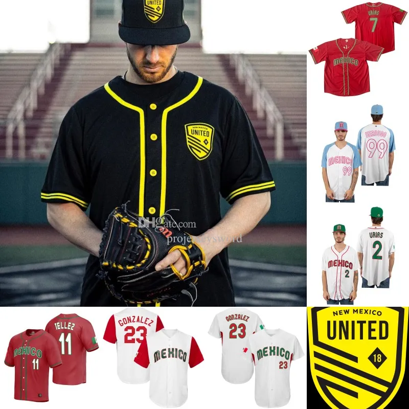 Maillot de baseball de l'équipe du Mexique 2023 Classique mondiale de baseball Randy Arozarena Alek Thomas Luis Urias Rowdy Tellez Alan Trejo Jarren Duran Jose Cardona Alex Verdugo Jersey