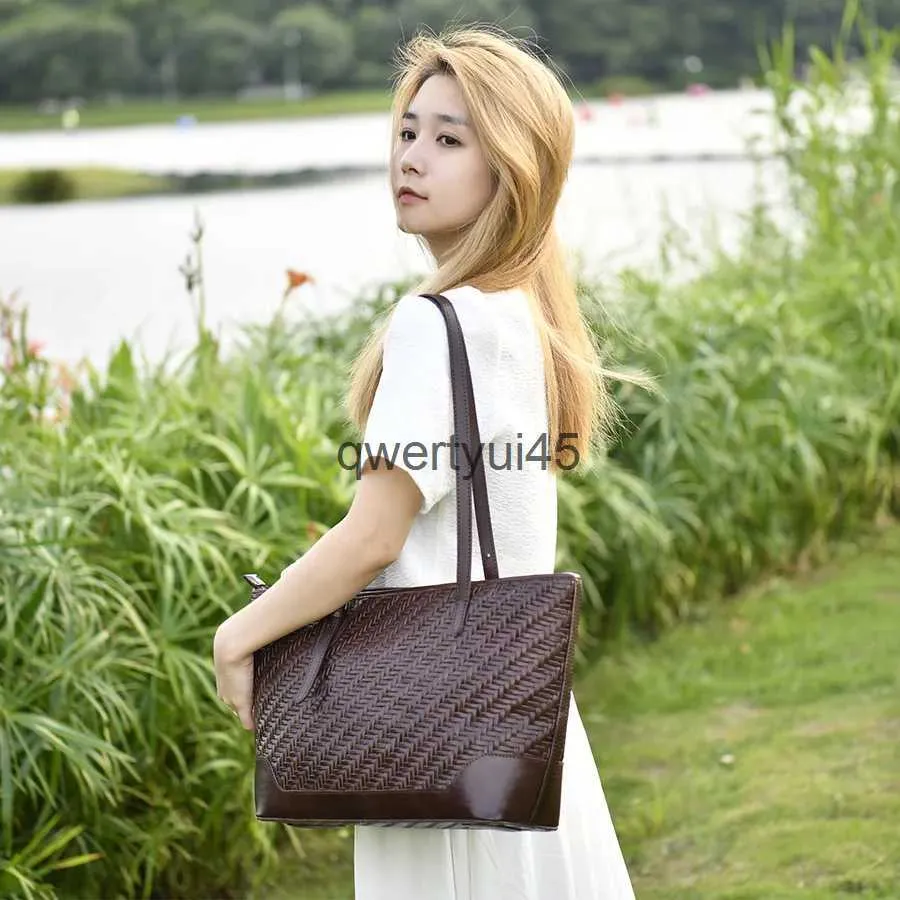 어깨 가방 진정한 도약 Soulder Bag Womens 최고 레이어 Cowide 대용량 TOTEH2421