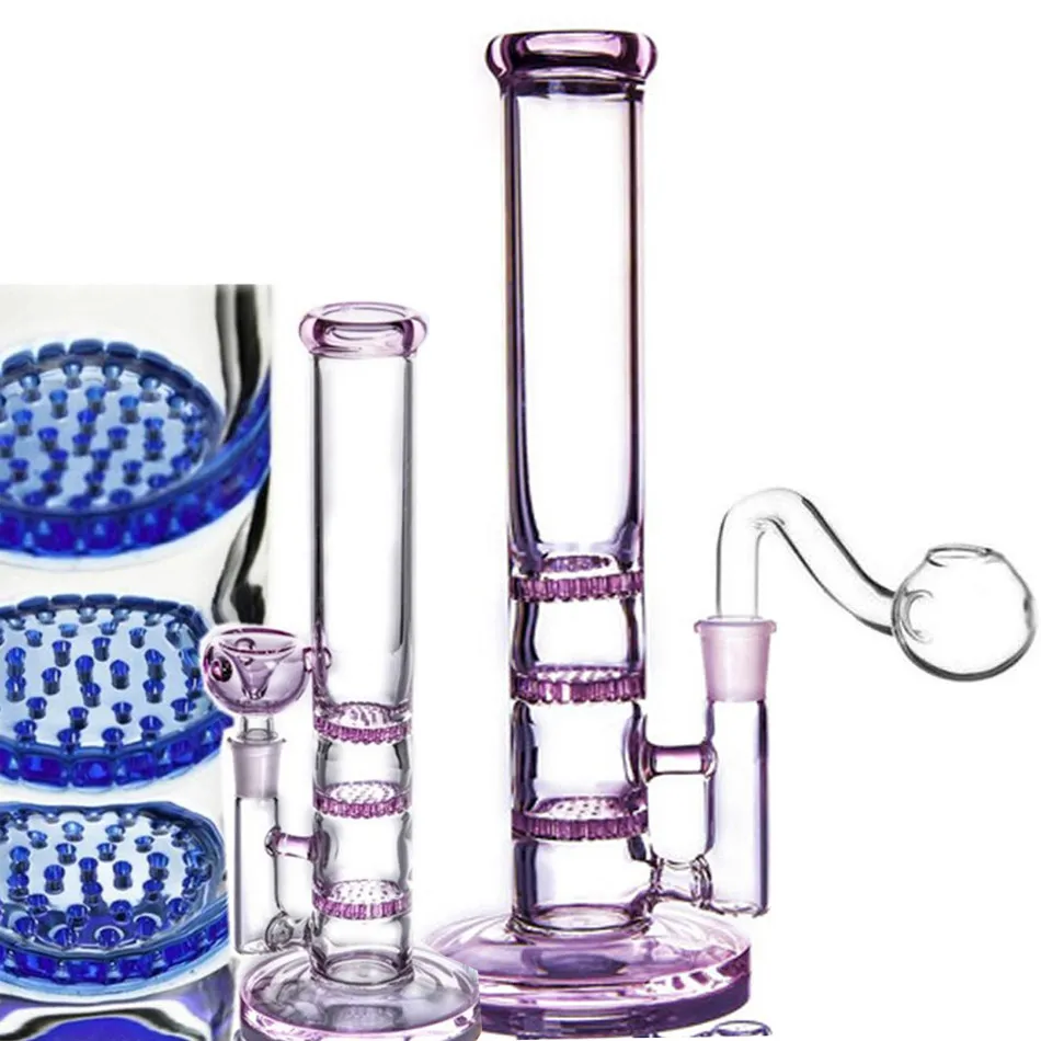 Narghilè alti pettine Bong Percolatore Bong in vetro Tubi per l'acqua Heady Dab Rigs Pipa per fumare Giunto da 14 mm