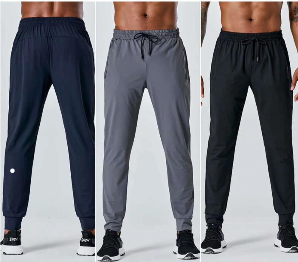 Ll Mens Pants Yoga Kıyafetler Erkekler Spor Nefes Alabilir Trainer Pantolon Yetişkin Spor Giyim Gym Egzersiz Fitness Giyim Hızlı Kuru Elastik Çizme Tasarımcı Uzun Pantolon